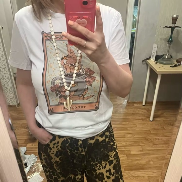 Western Cactus Natural Stone Howlite Beaded Necklace - Picture 7 of 10